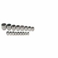 Williams Socket Set, 17 Pieces, 1 Inch Dr, 12 Point, 1 Inch Size JHWWSX-17